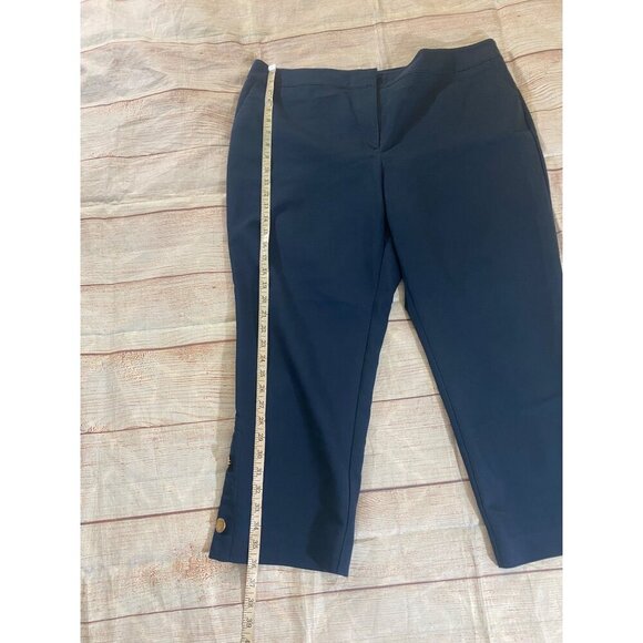 Ann Taylor Factory Women's Blue Crop Casual Office Dress Pants - 16 - Picture 3 of 14